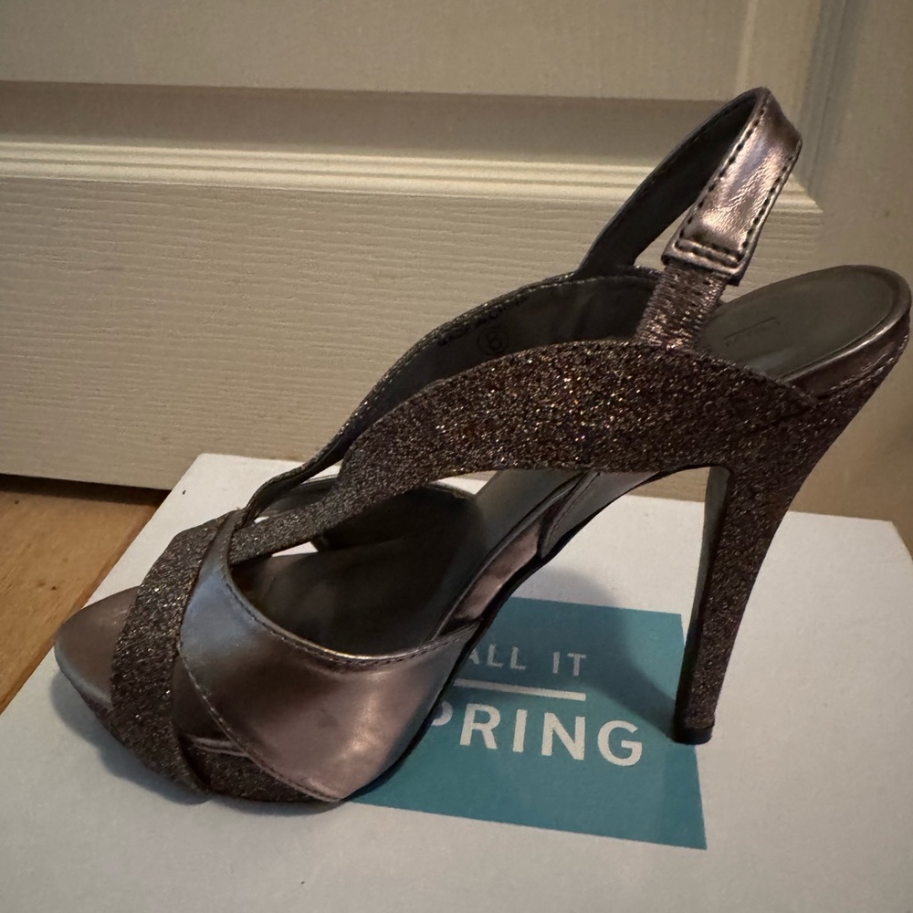 Call It Spring Metallic Silver Heels
